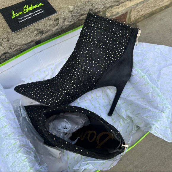 Sam Edelman Farren Ruched Pointed Toe Booties 10 - Picture 1 of 16